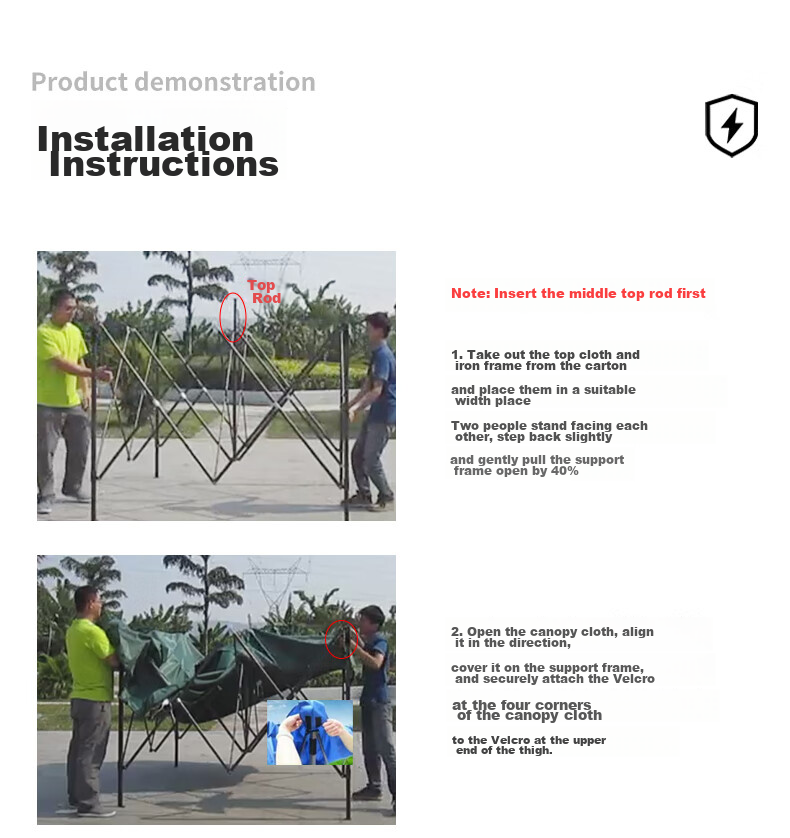 Jingantong Rain Shelter Sunshade Canopy, Outdoor Thickened Foldable Four-Legged Sun Umbrella Parking Shelter, 3*6m Blue 11
