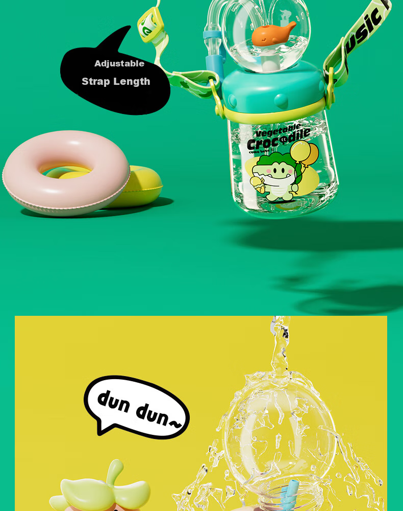 Comobebe Cute Diving Cup for Kindergarten Kids to Love Drinking Water, Children's Water Cup with Straw, Diving Cup, Fountain Cup 16