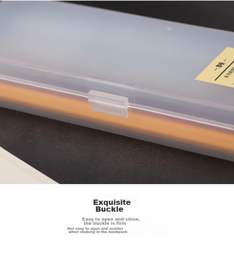M&G Stationery Transparent Pencil Case, Multifunctional Large Capacity Frosted Storage Box, Crush-Resistant Plastic, Exam Small Size ASB92275 5
