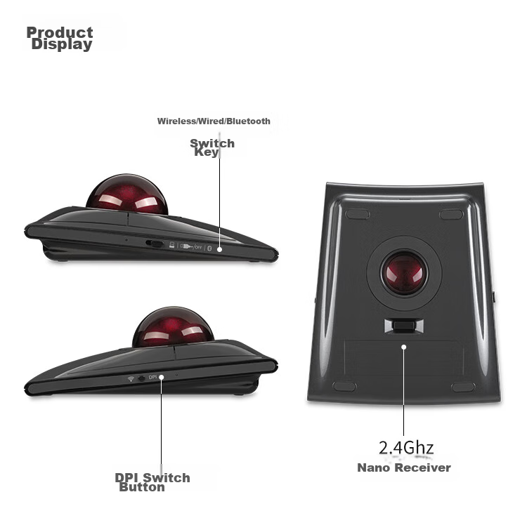 Kensington SlimBlade™ Pro Wireless Trackball, Ergonomic Mouse, Design for Home And Office Use, Professional Drawing Mouse for Graphic Designers, K72081 12