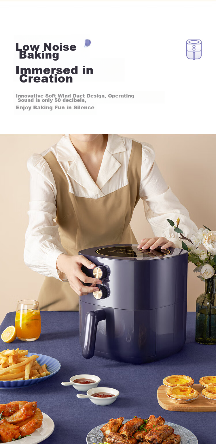 TOSOT Gree Air Fryer, 5L Large Capacity, Precise Temperature Control, Tender Frying, Fully Automatic, Multifunctional, Home Use, Easy to Clean, Oven Air Fryer 0502 8