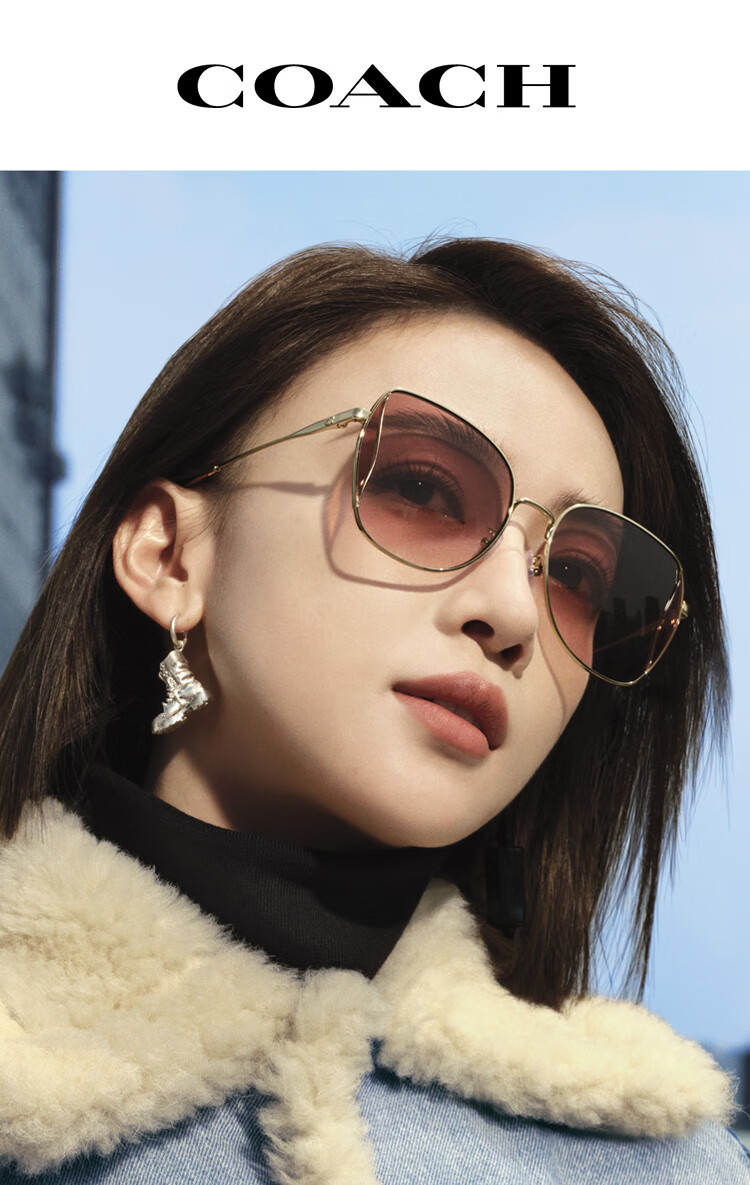 COACH [Official Authentic Product] Stylish Face-Slimming Sunglasses for Women, Gift-Giving, 0HC8390U50028751 1