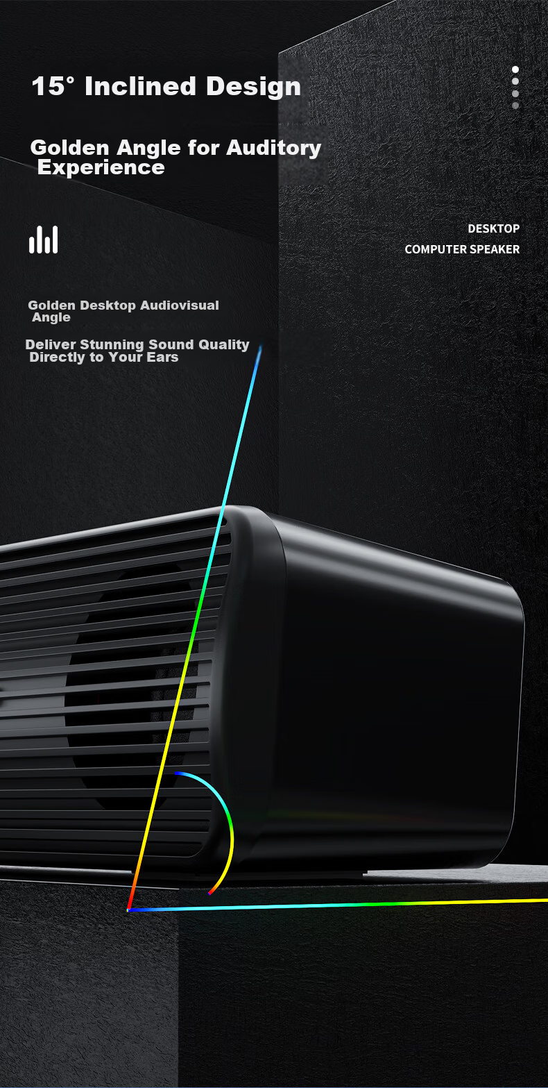 Newmine K233 Speaker, Computer Speakers for Home Desktop, Subwoofer, Multimedia Laptop Gaming Wired Mini Speakers PS5 6
