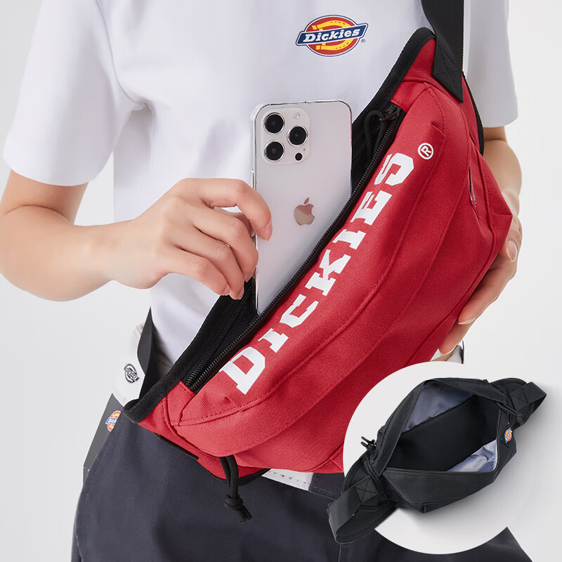 Dickies Men's Crossbody Bag DK Multi-Compartment Waist And Chest Pack, 2025 New Style Lightweight Cycling Hiking Sports Travel Bag for Male And Female Students