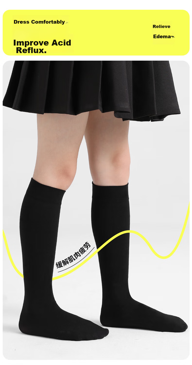 Barbie Children's Mid-Calf Socks, Girls' Thin White Socks for Spring And Autumn, Boys' Black Over-Knee High Socks 5