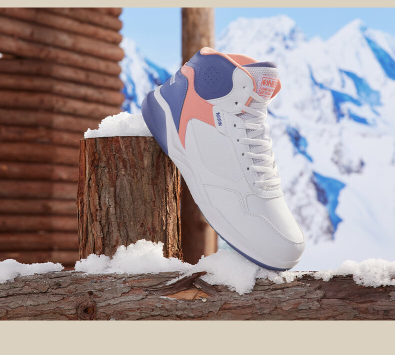 361° Women's Sports Shoes, Autumn And Winter High-Top Warm Fleece-Lined Heightening Casual Sneakers, Style 682146606A-1 28