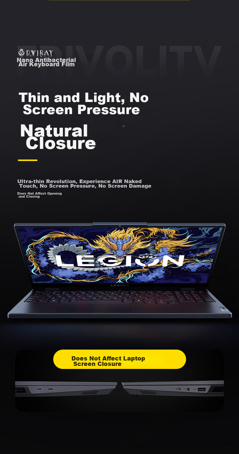 DiyiGongfang Keyboard Dust Cover Film Suitable for Lenovo Legion R7000/R7000P/Y7000/Y7000P/R9000P/R9000K Laptops Keyboard Protective Film 4