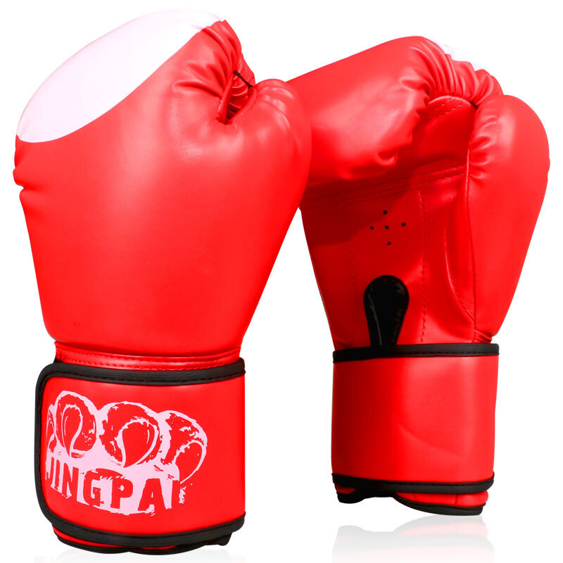 Jingpai Boxing Gloves Martial Arts Sanda Fighting Gloves Adult Combat Punching Bag Gloves Red