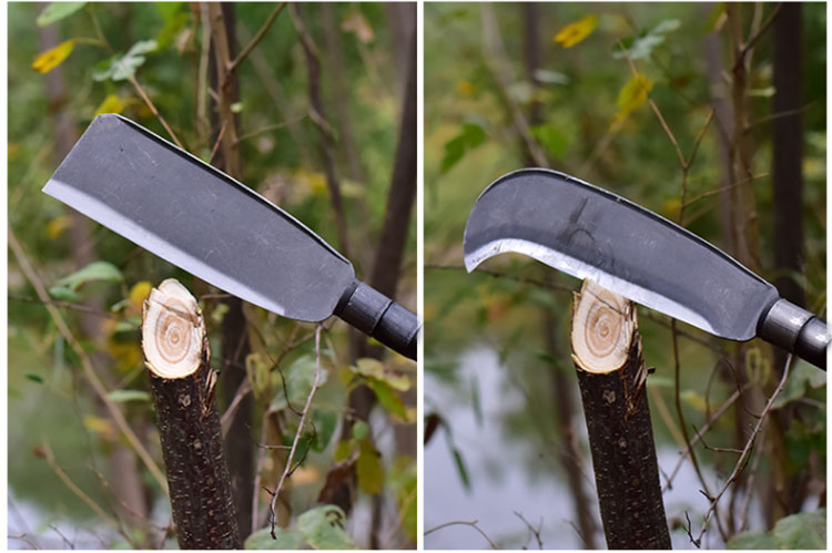 君遇家用砍竹刀柴刀弯刀农用加厚砍柴刀 钢柄158