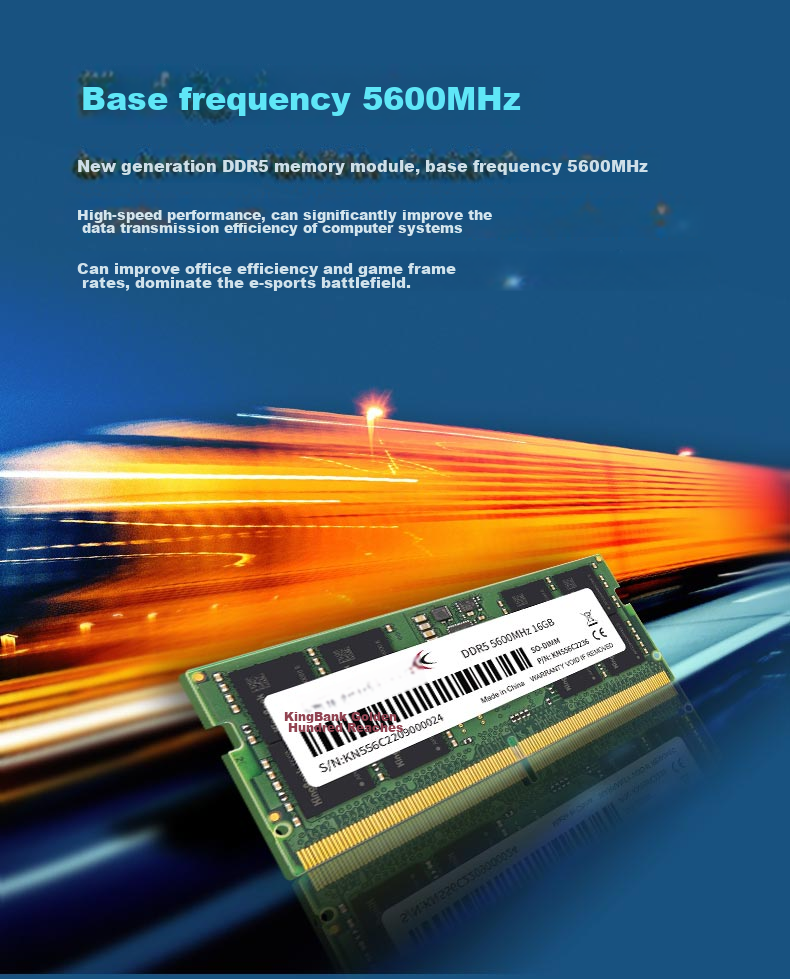 KINGBANK 16GB DDR5 5600 Laptop Memory Module, Compatible with Mini PC, Can Be Used in Dual Channel Configuratio 4