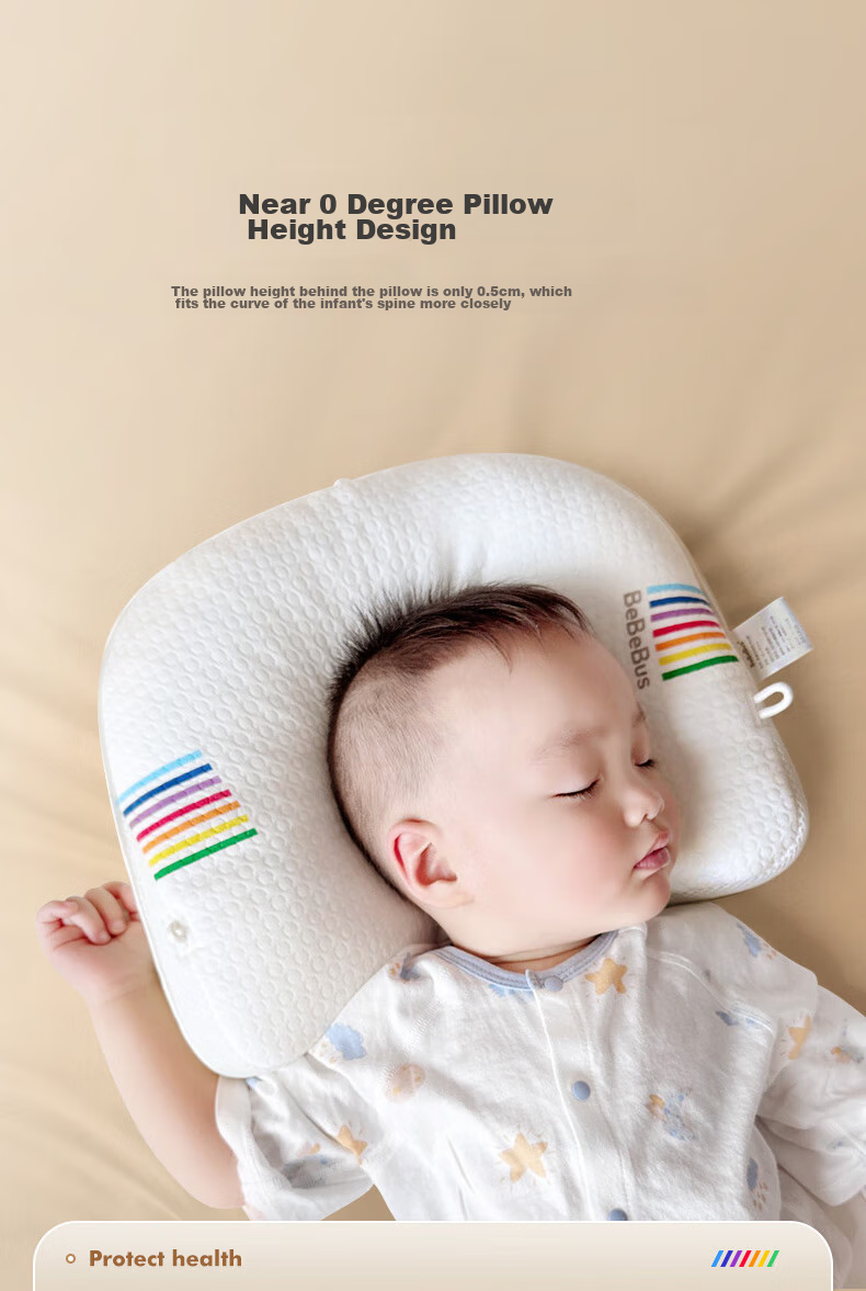 Bebebus Infant Shaping Pillow for 0-6 Months, Round Head Correction, Baby Pillow for 0-1 Year Old, Shaping Pillow, Breathable And Antibacterial Model 16