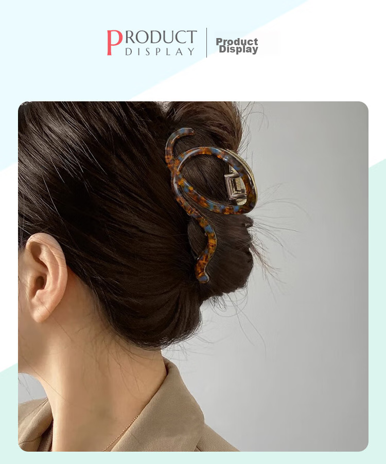 CHIMERA Simple Acetate Board Shark Clip High-End Hairpin Hair Claw Clip for Back of Head, Bun Maker, Women's Mid-Autumn Festival Gift 32