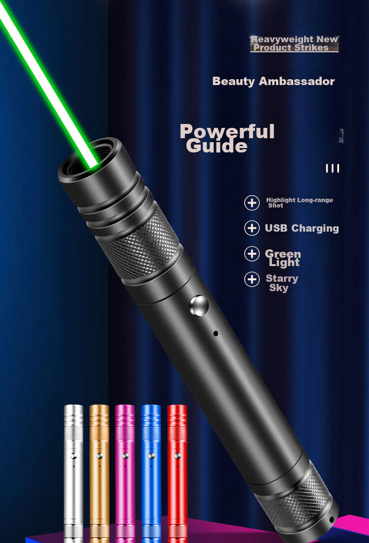 SHENYU High-Power Laser Pointer, Green Light, Long-Range, High-Brightness, Rechargeable, for Outdoor Sales, Sand Table, Teaching Pointer, Laser Pen V97 1