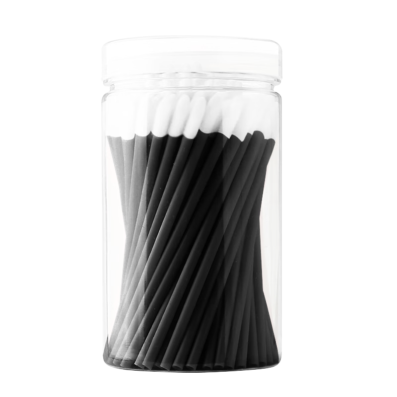 UPLUS Portable Disposable Lip Brush Sticks, Lipstick Brushes, Black, 100 Pieces in Tube, Lip Brushes for Lip Masks And Lip Glosses