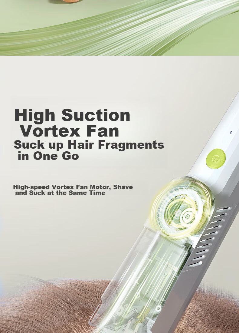 Babycare Baby Hair Clipper, Fully Waterproof, Upgraded Low Noise, Automatic Hair Suction, Children's Haircut, Co-Branded Gift Box, Yuanjin White 2