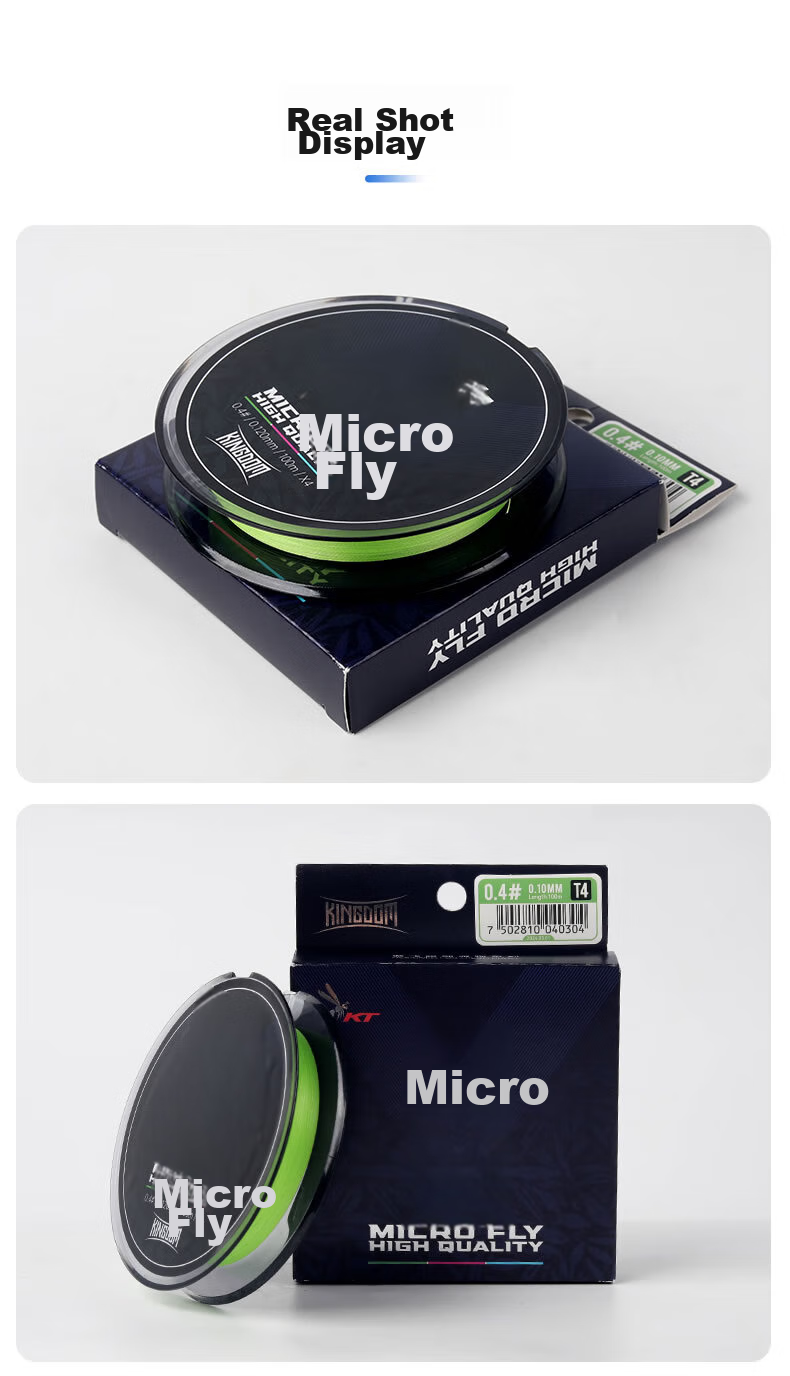 Guowangliya PE Fishing Line, Micro-Line, Ultra-Thin Long-Casting Small Bait Fishing Line, Size 0.6, 100 Meters - Green - 8 Braided 11