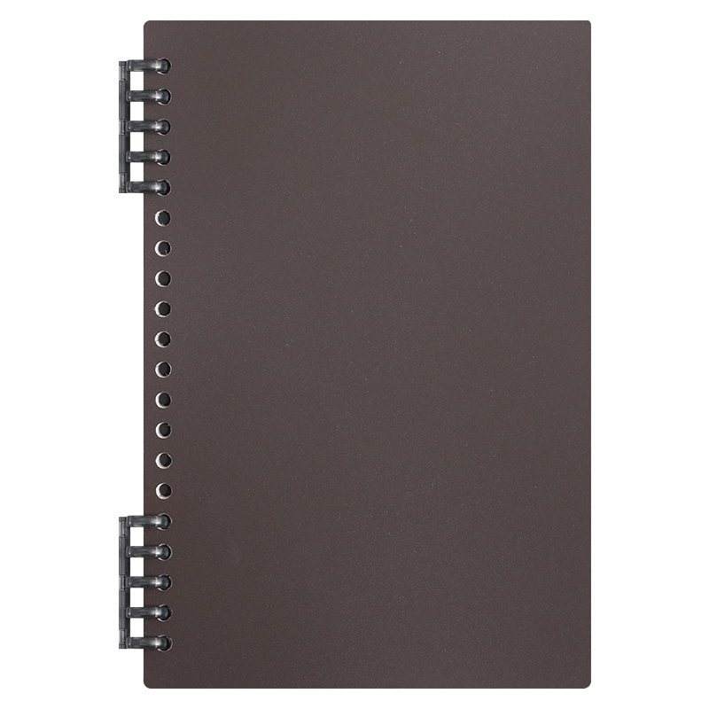 Faramon 2-Pack/A5 Lined Notebook, Comfortable to Hold, Detachable Refill Spiral-Bound Notebook for Middle And High School Students, College Students' Exam Preparation Diary, White + Coffee