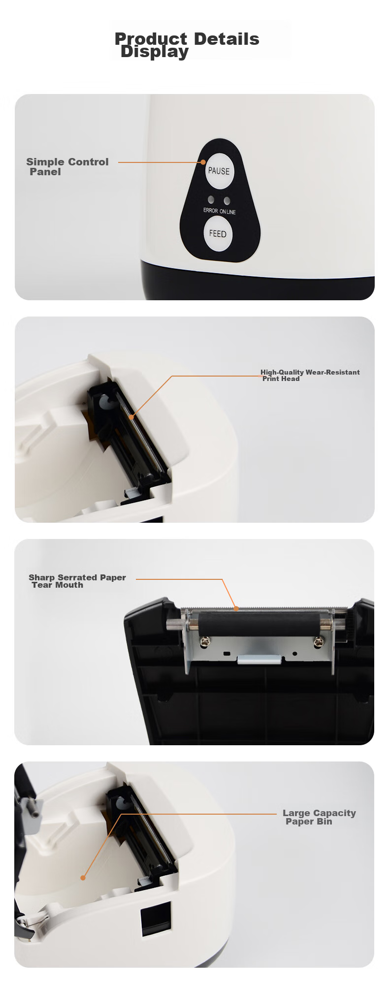 Gprinter GP-2270T Thermal Label Printer, Computer Version, Prints Small Labels And 58mm Receipts, Suitable for Clothing, Bubble Tea Shops, Supermarkets, Retail Etc. Industries 12