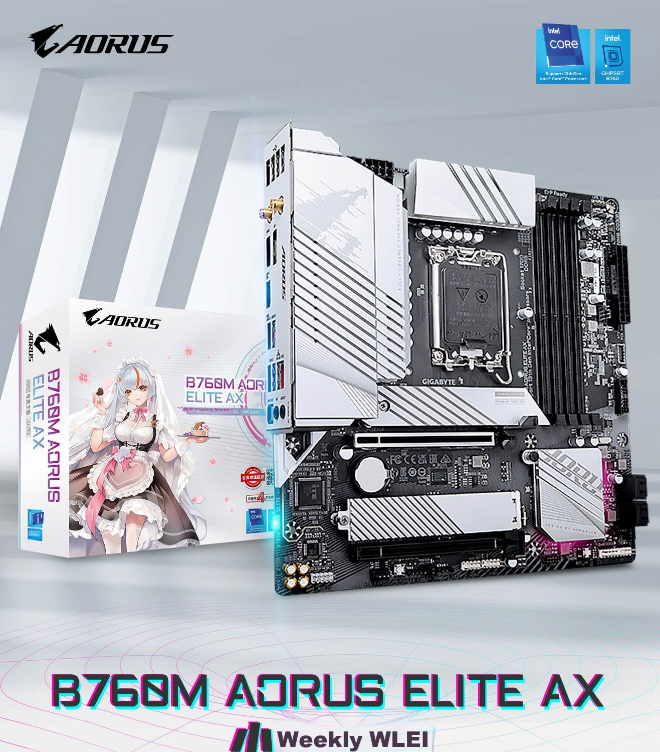 GIGABYTE B760M GAMING X GEN5 Motherboard DDR5 Compatible with CPU 14600K/12600K, Intel LGA 1700 Socket 2