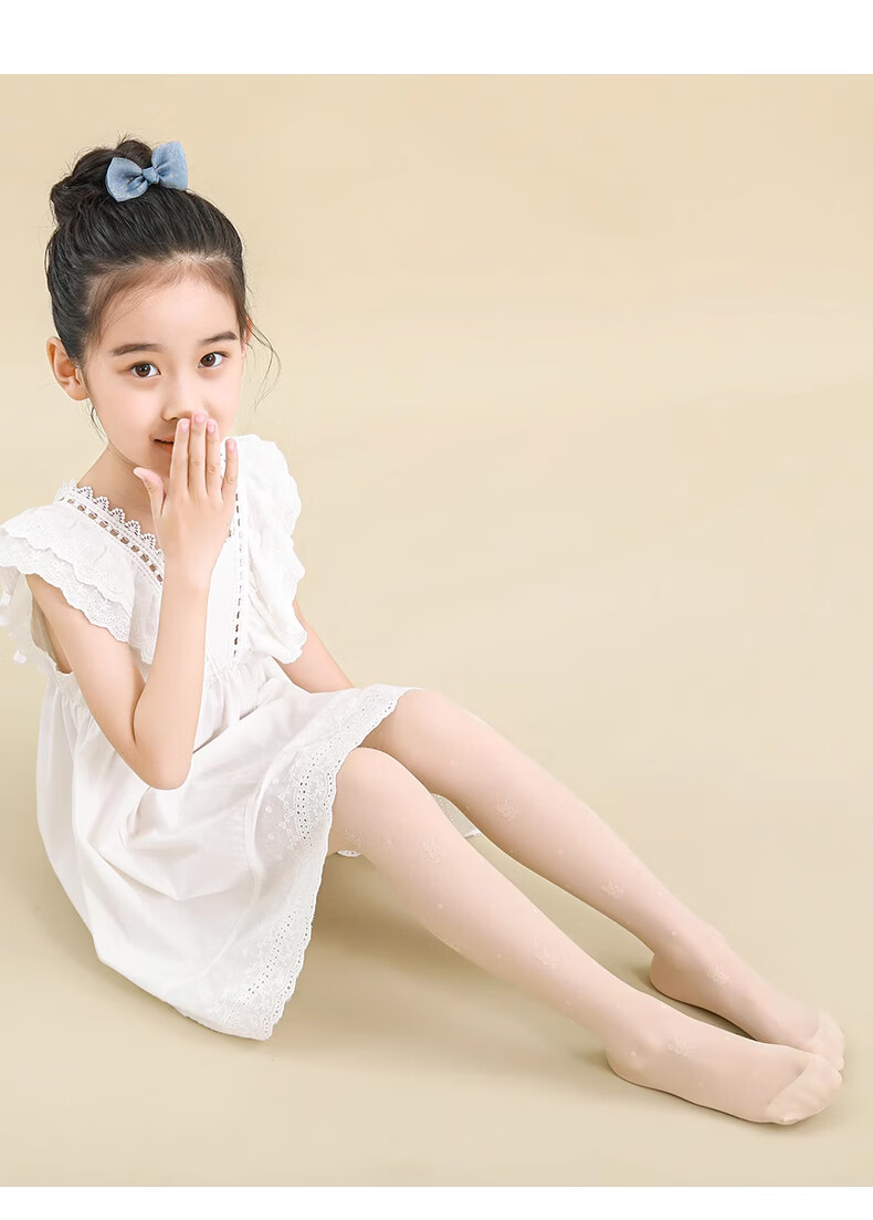 Langsha Children's Tights Girls Dance Socks Spring Summer Thin Breathable Stockings Dance Leggings Versatile Pants 10