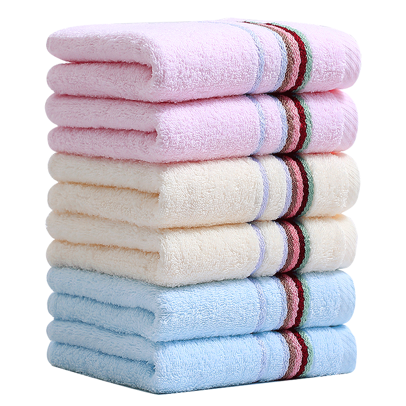 Grace Towel, Xinjiang Cotton Face Towel for Men And Women, Soft Absorbent Sports Face Towel, Simple Style, 70*34/75g, Pack of Six