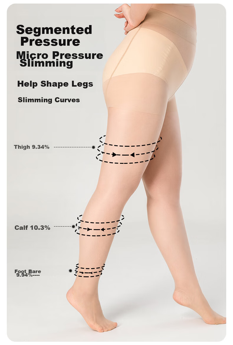 BONAS 26 New Style Stockings for Women, Plus Size Double Padded Ultra-Thin Pantyhose, Skin Color, Plus Size, Leggings, Bare Leg Effect 10
