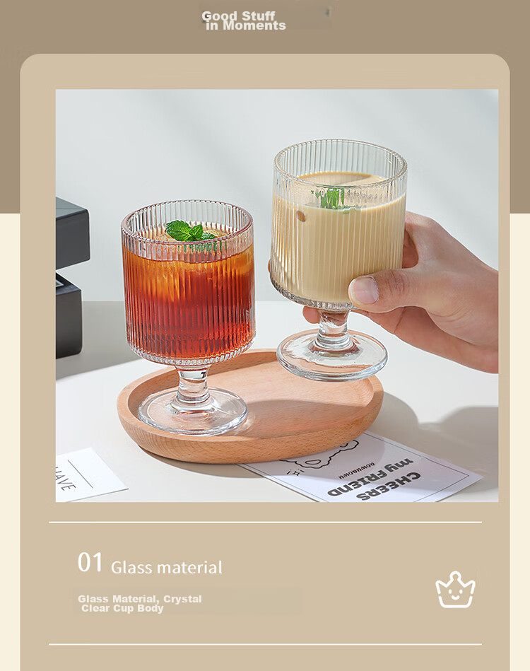 Baijie Whiskey Glasses Set of 2 340ML Crystal Glass Wine Glasses for Liquor and Red Wine 4