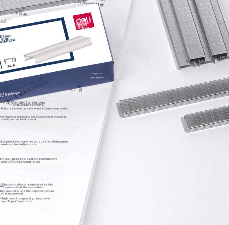 Deli 24/6 Factory High-Strength Long Industrial Staples, Office Staples, Single Box (4800 Pieces/box), Silver, Can Staple up to 25 Pages for Office Use, 0012L 15