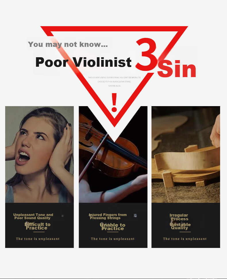 Minsine Handmade Solid Wood Violin 4/4 Size Adult Beginner Student Entry-Level Performance Instrument 4