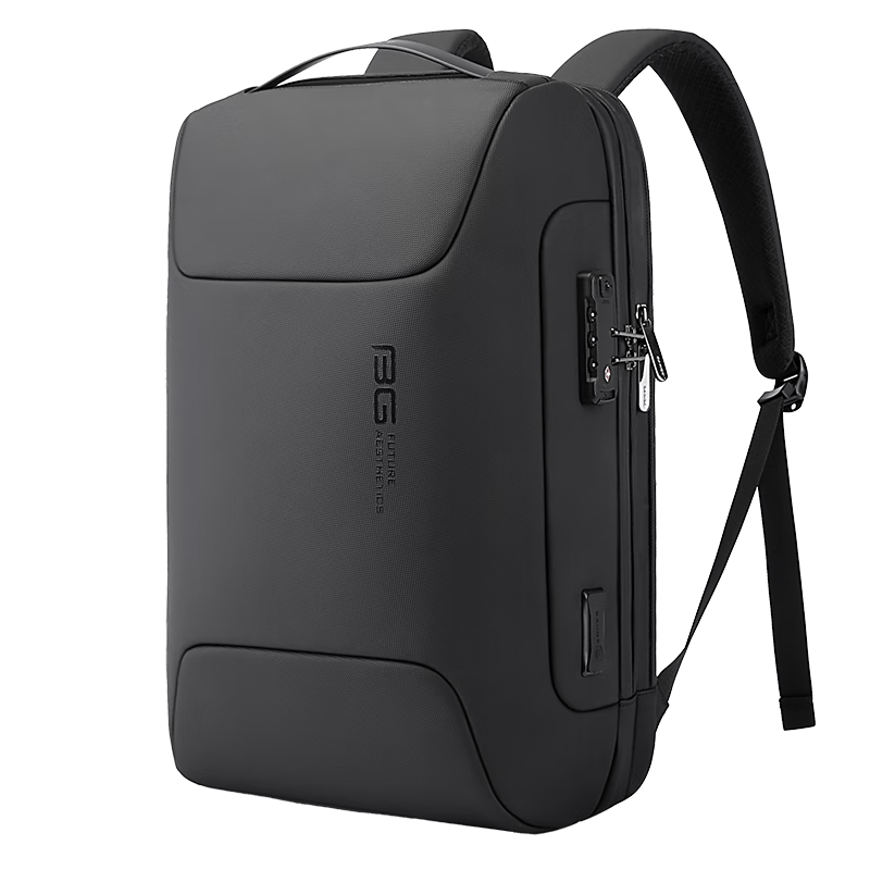 Bange Backpack for Men, Multifunctional Travel Bag with Large Capacity, Business Laptop Bag, 16-Inch Computer Backpack, Black