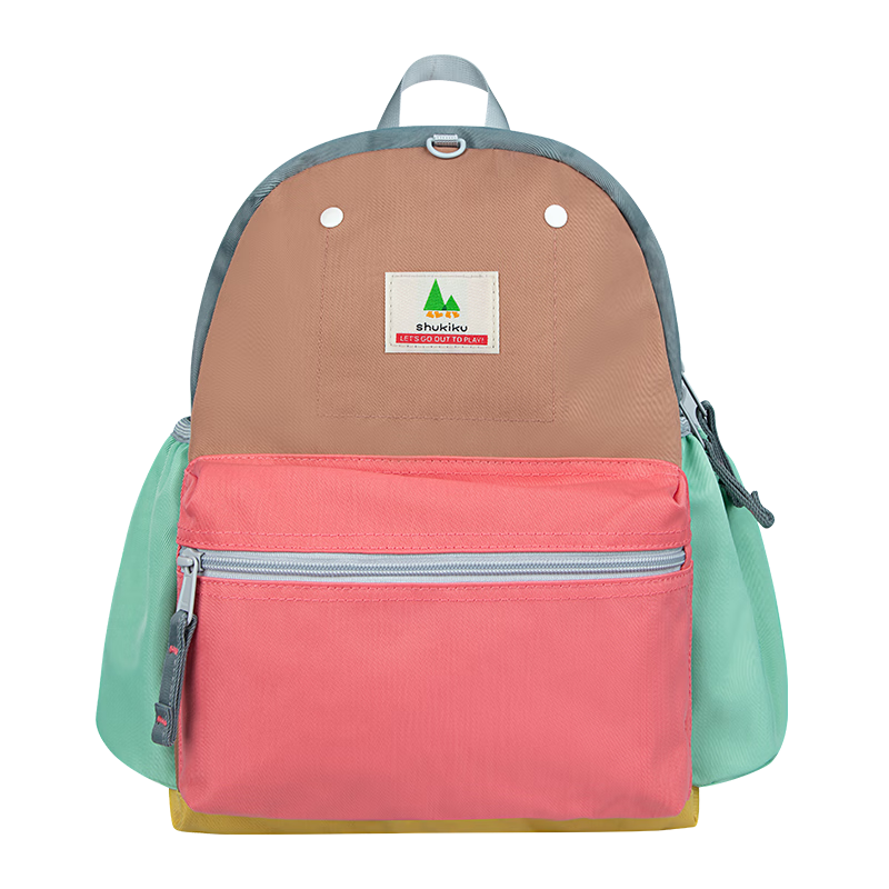 SHUKIKU Children's Backpack for Kindergarten, Anti-Loss And Water-Resistant Outdoor Travel Backpack for Ages 3-4, Coral Pink, Size S+