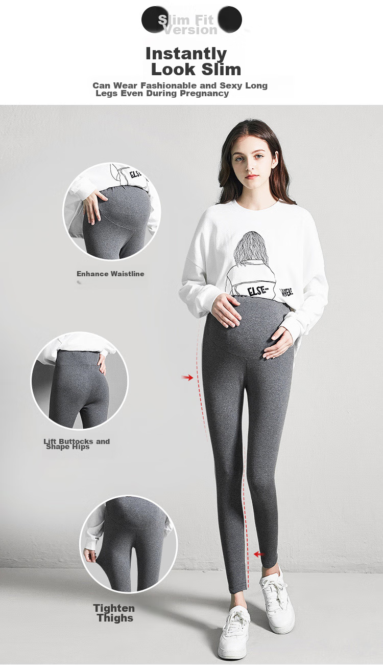 JOYNCLEON Maternity Pants, Spring And Autumn Style, Leggings for Outdoor Wear, Sports Yoga Casual Trousers, Black XXL, Jyk169925 4