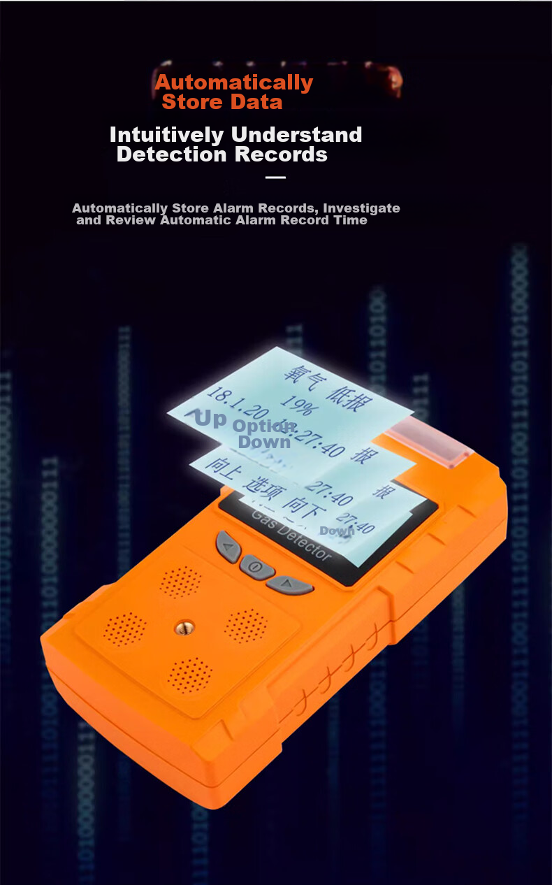 Beihai Pump-Suction Four-In Gas Detector, Combustible Gas Oxygen CO Hydrogen Sulfide, Confined Space Alarm PLT300-4 10