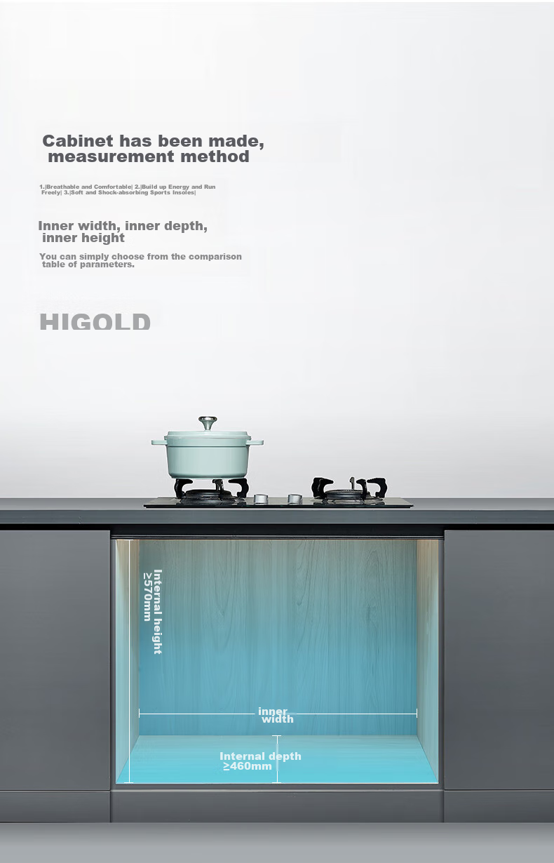 HIGOLD Kitchen Double-Layer Cabinet, Spice Drawer-Style, 304 Stainless Steel Bowl Basket, Seasoning Basket, Dish Rack Storage Cabinet 15