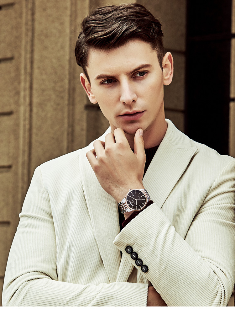 TANGIN Swiss Men's Watch, Imported Swiss Watch, Fully Automatic Mechanical Watch for Men, Birthday Gift for Me 7