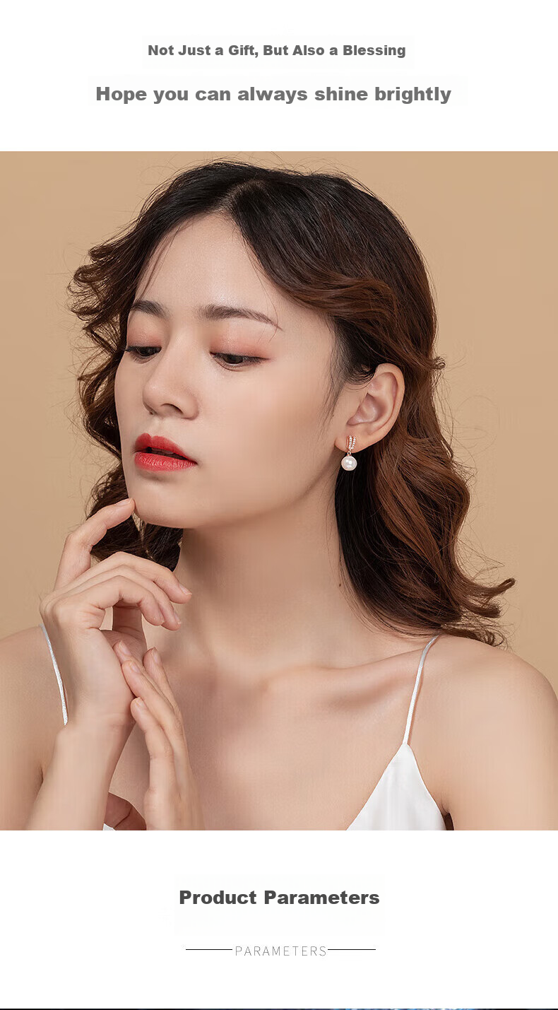 Zhoubaifu [1000+ Stores] Shijia Pearl Stud Earrings for Women, Elegant Earrings, Birthday Gift for Girlfriend Or Wife 9