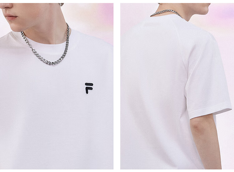 FILA FUSION Fashion Casual Couple's Knit Short Sleeve Summer Cotton T-Shirt 14
