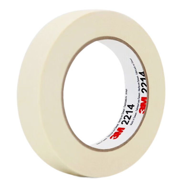3M 2214 White Masking Tape, DIY Sticker Making, Heat Resistant for Office Home Decoration, Daily Use Car Spray Painting Masking Tape, No Trace Paint Fixation Protection, 20mm*50m, 1 Roll