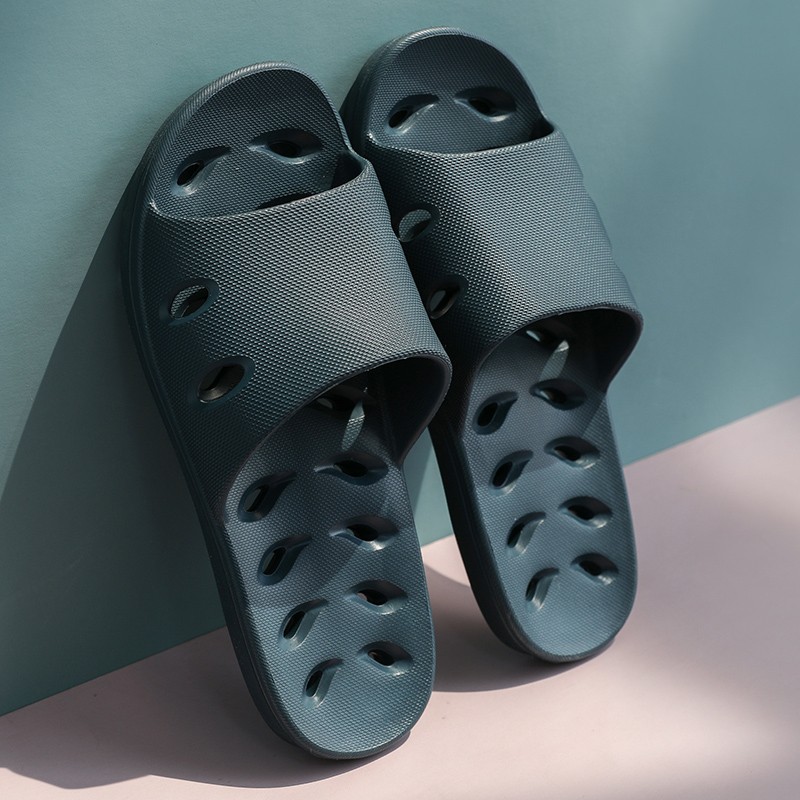 GUOLUOFEI Japanese-Style Slippers for Women, Summer Indoor Home Bathroom Shower Couples Quick-Drying Water-Draining Sandals for Me