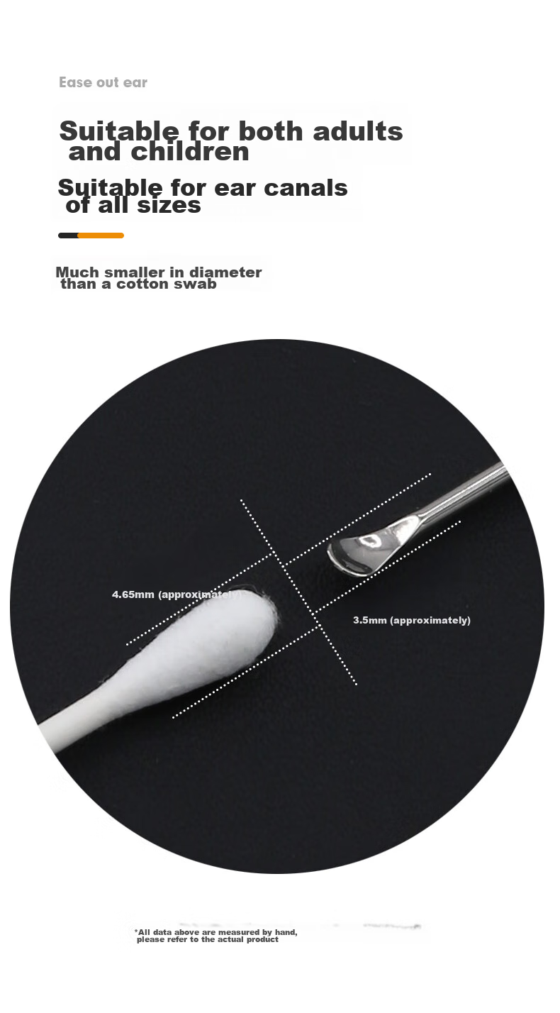 BO YOU Titanium Alloy Ear Pick Ear Cleaning Tool Adult Ear Cleaning Device Scoop-Shaped Ear Cleaner for Home Use 8