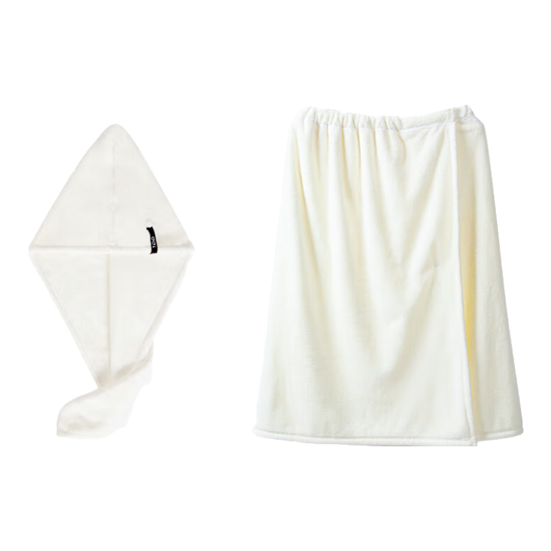 GGT Japanese Hair Drying Cap Shower Cap, Absorbent Quick-Drying Headscarf, Hair Towel for Women, Hair Washing And Bathing Wrap, Head Towel, Shower Skirt, Cream White