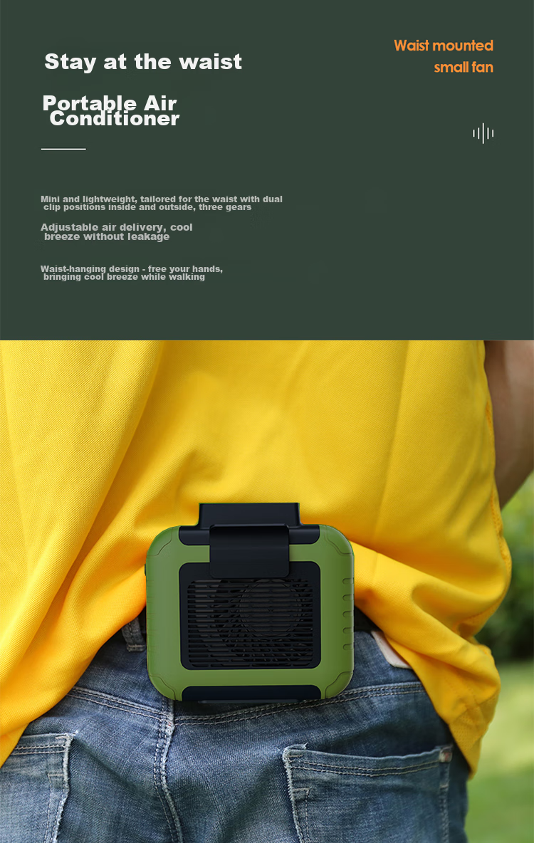 Kewo [Instant Cooling in 1 Second | Drops 16°C Instantly] Waist-Hanging Portable Fan, Powerful Cooling Device for Construction Sites, Large Airflow, Neck-Hanging Fan for Delivery Workers, Summer Outdo 4