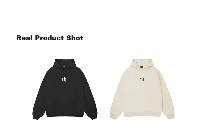 CHINISM CH Sweatshirt for Men, Spring And Autumn Classic Simple Couple's Top, Heavyweight American-Style Hoodie, Sports Casual Pullover Hooded Sweatshirt 38