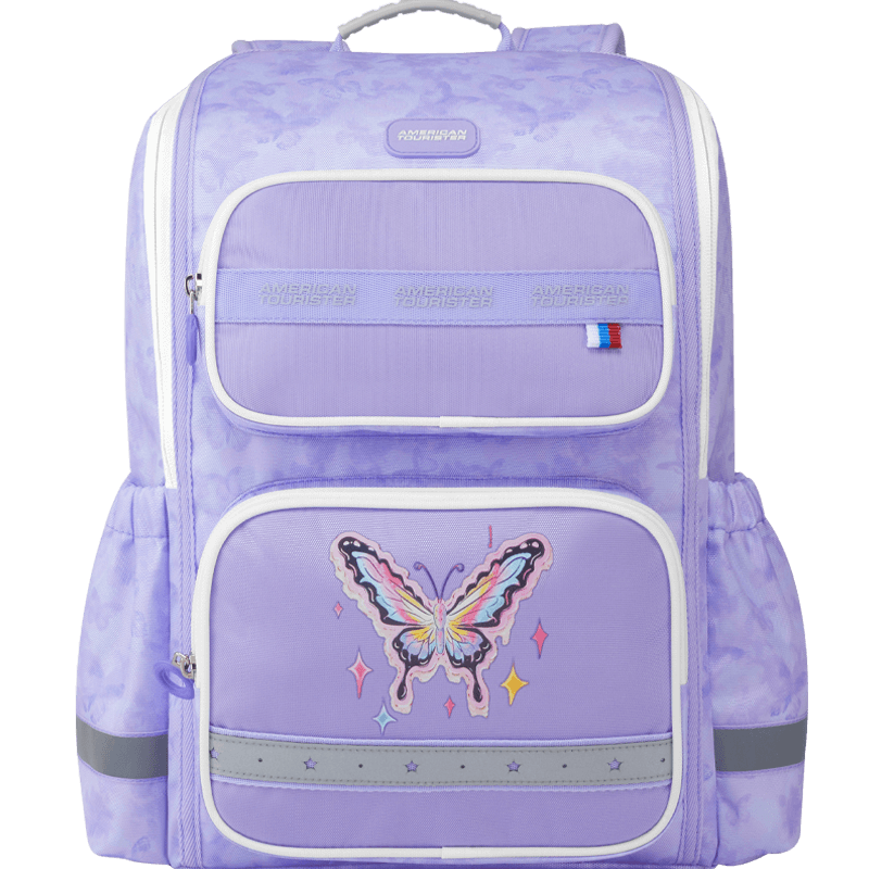 AMERICAN TOURISTER Girls' Comfortable Backpack for Grades 1-3 Elementary School Students, Children's Antibacterial Lightweight Backpack with Large Capacity NK1