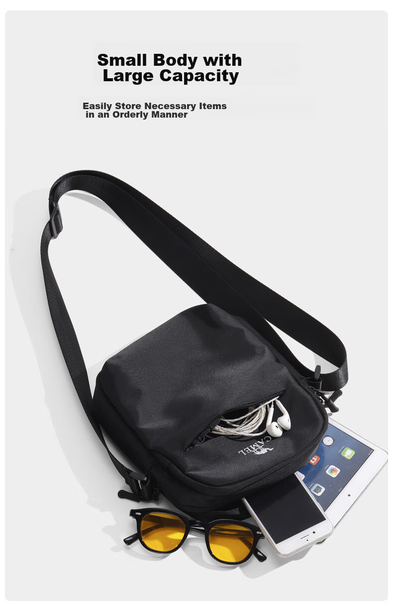 CAMEL Outdoor Sports Shoulder Bag for Men And Women, Crossbody Bag, Fitness Small Bag, Casual Messenger Bag, Single Shoulder Backpack 573C165029 2