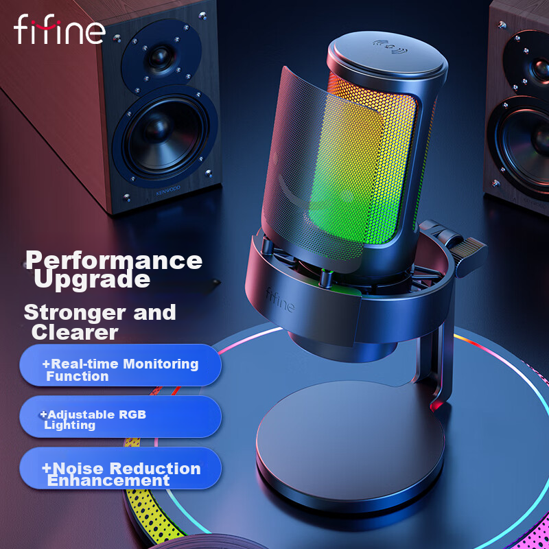 USB-микрофон FIFINE A8 для стриминга, караоке, записи голоса, игр, TikTok, онлайн-обучения, с шумоподавлением