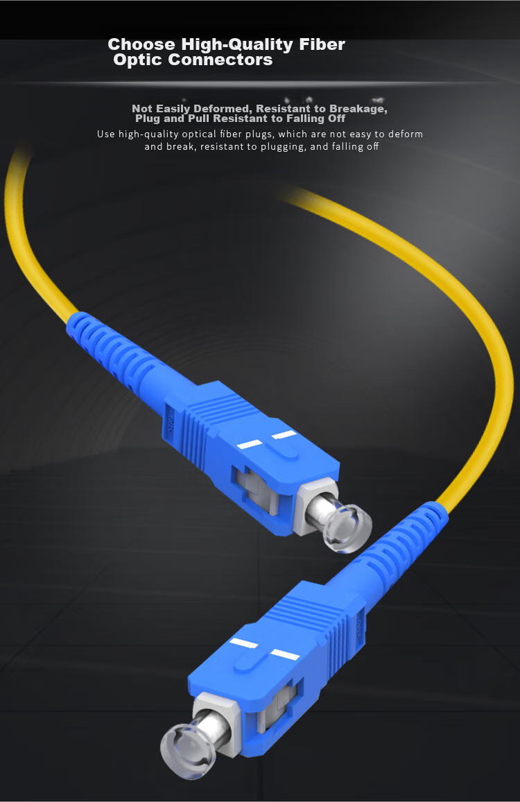 EB-LINK Engineering Telecom-Grade Fiber Optic Extension Cable, Fiber to Home Pre-Buried Line, 5 Meters SC-SC Single-Mode Single-Core Large Square Head, for Home Use, Compatible with China Telecom And Mobile Broadband 3