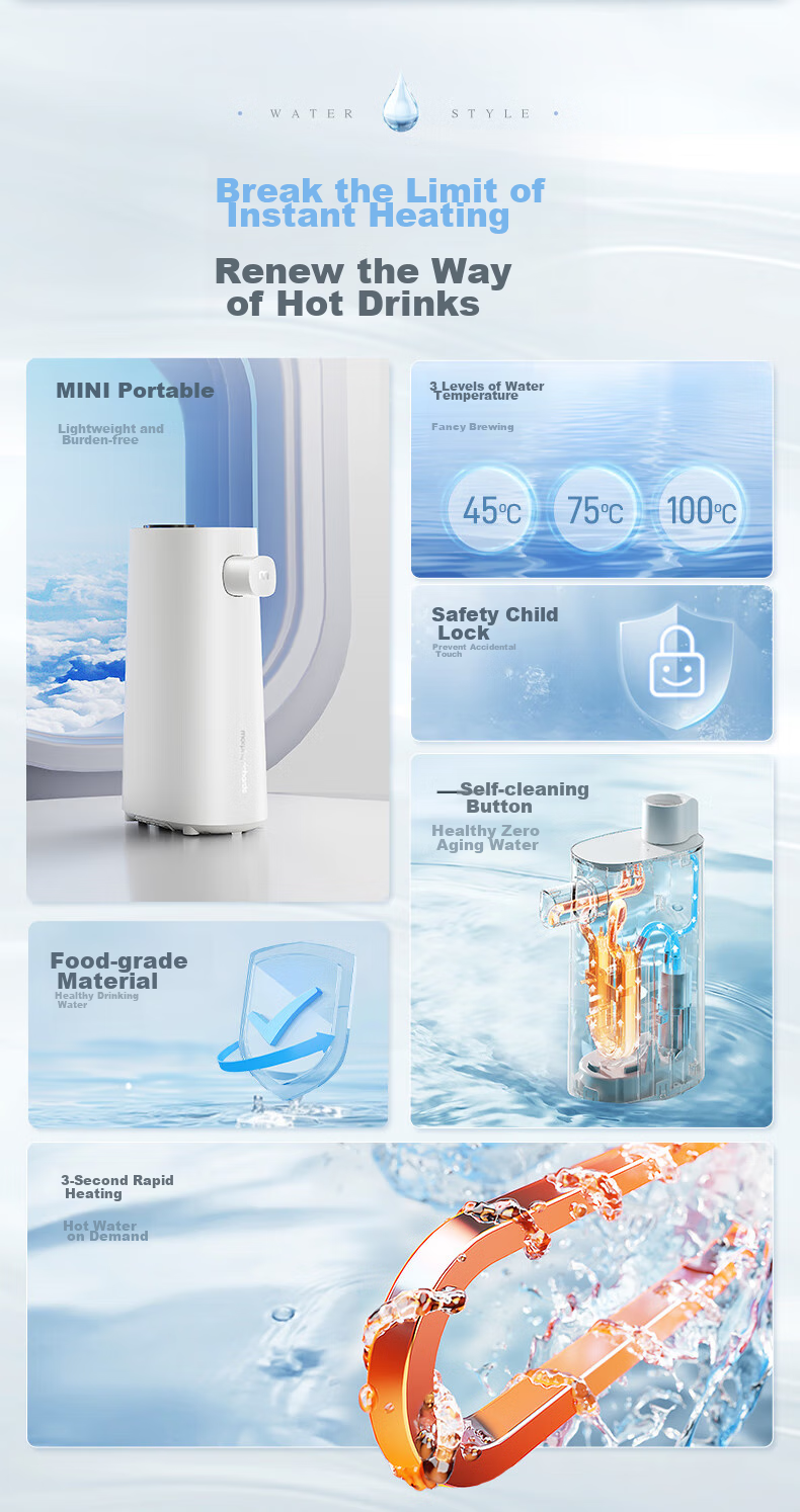 Morphyrichards Electric Kettle Portable Water Boiler Travel Office Desk Instant Hot Water Dispenser Milk Maker Tea Infuser Bottled Water Pump MR6063 4