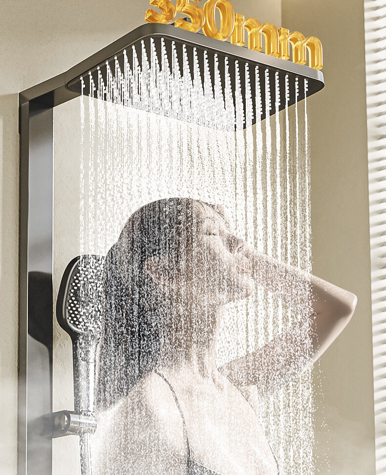 HUIDA Shower Head Set, High-Quality Copper Body, Home Bathroom Shower, Smart Digital Display Shower Kit DW920Y 3