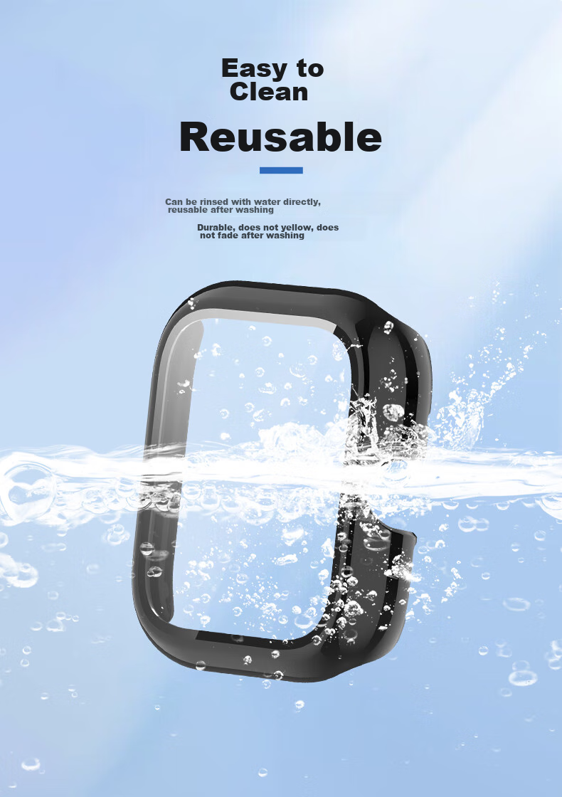 KMaxAI Protective Film And Case for Vivo/iQOO WATCH GT, Integrated Full Coverage, Watch Dial Screen Protector & Protective Cover, Anti-Fingerprint Hard Shell + Tempered Glass Film, Black 10